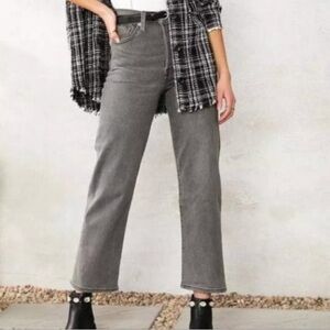 Levi's gray ribcage straight ankle jeans size 18W Plus